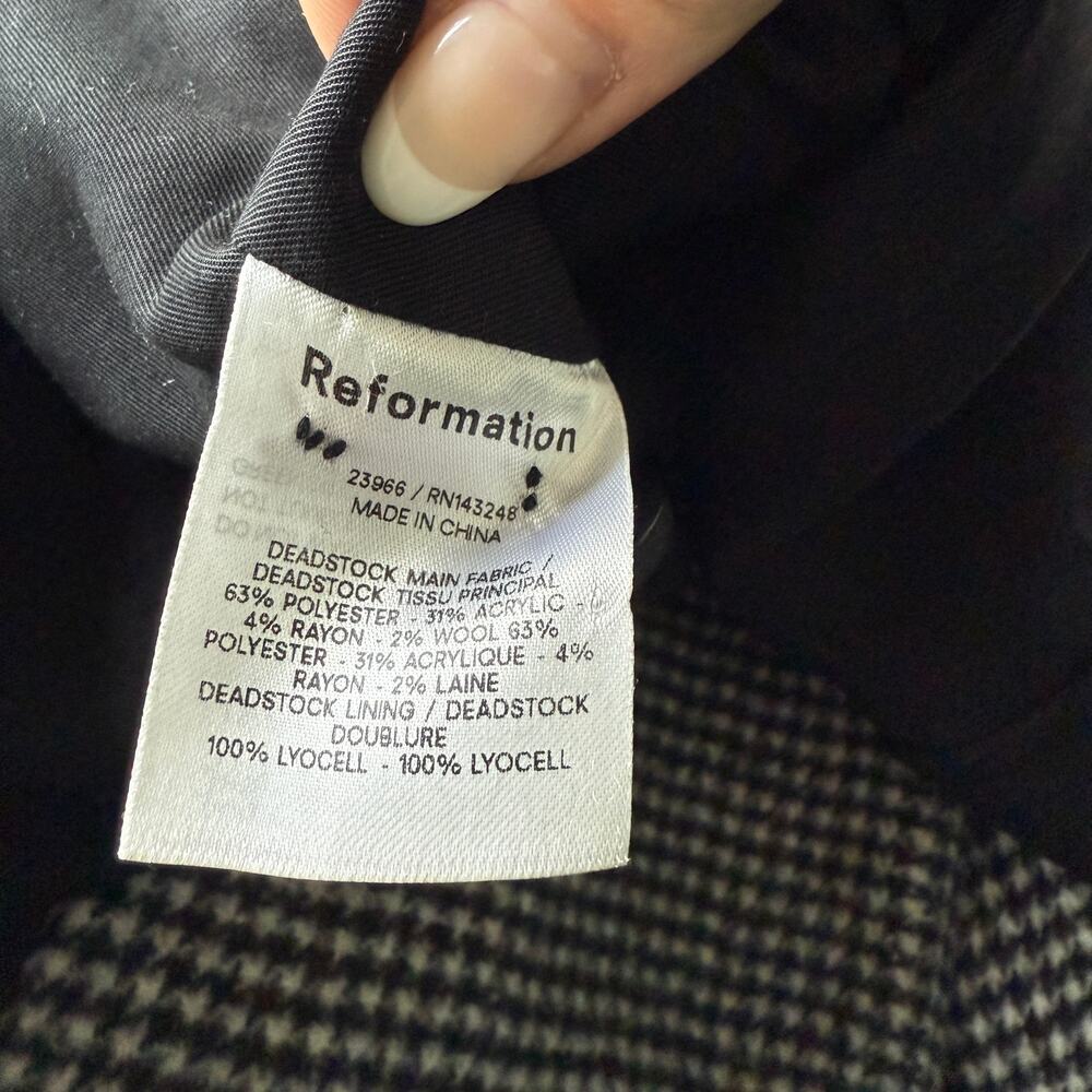 Reformation Houndstooth Peacoat - Picture 4 of 5